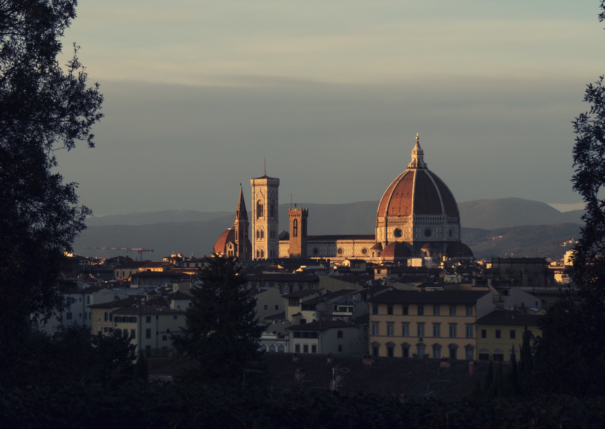 Distant view of the Duomo in Florence, Italy