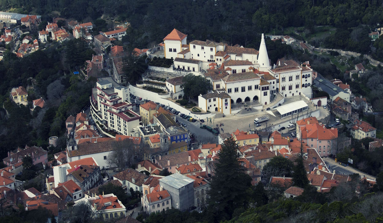 National palace of Sintra from above